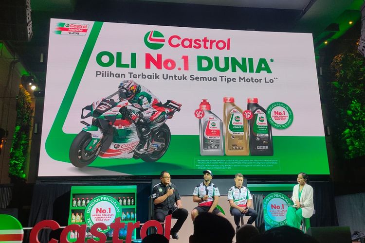 Castrol Indonesia turut meluncurkan livery spesial yang akan digunakan LCR Honda pada MotoGP Indonesia 2024