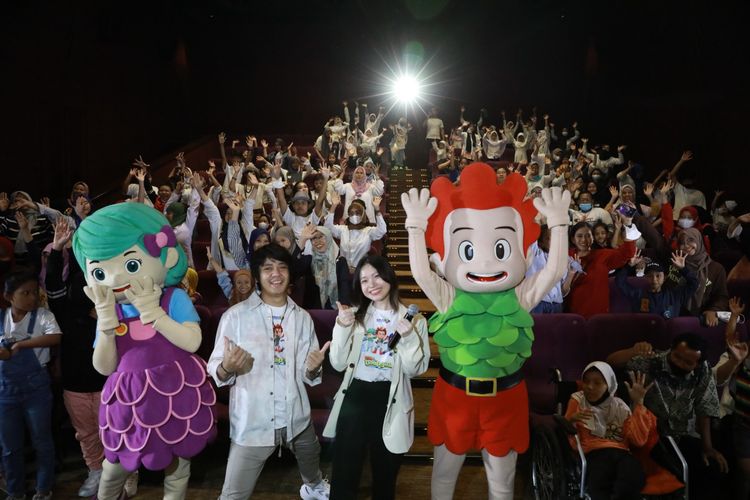Kemeriahan Arbani Yasiz dan Anak Berkebutuhan Khusus Nonton Bareng Kiko In the Deep Sea