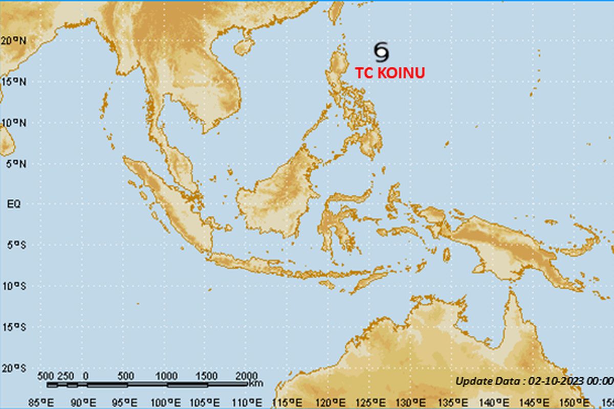 Siklon tropis Koinu penyebab cuaca ekstream