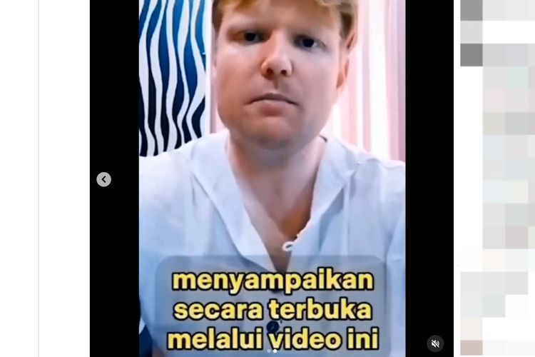 Tangkapan layar video pengakuan WNA Rusia bernama Artem Kotukhov yang dideportasi usai ungkap kasus narkoba di Bali.