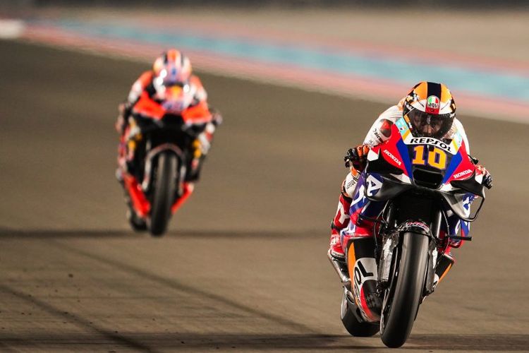 Luca Marini saat berlaga pada MotoGP Qatar 2024