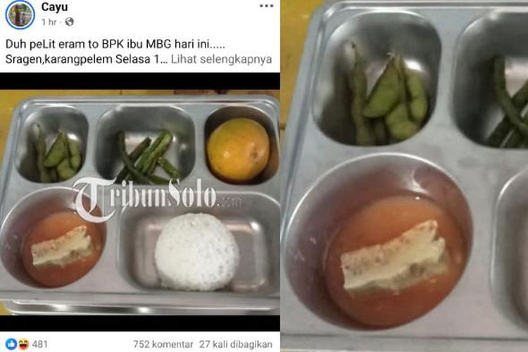 Heboh Porsi MBG di Sragen Kecil Banget, Kades: Itu MBG Porsi PAUD