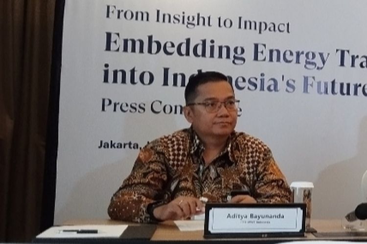 Aditya Bayunanda dalam acara konferensi pers acara reflektif lima tahun perjalanan CSP di Indonesia bertajuk From Insight to Impact: Embedding Energy Transition into Indonesia's Future, yang berlangsung di Jakarta Selatan pada Kamis (12/6/2025).