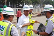 Presiden Jokowi Tinjau Pengeboran Terowongan MRT di Senayan
