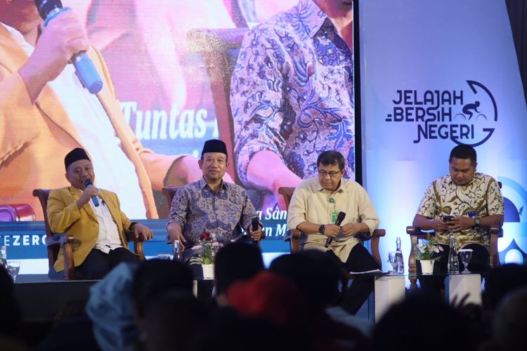 Talkshow 'Zero Waste and Zero Emission Indonesia' dalam rangka pemperingati Hari Peduli Sampah Nasional (HPNS) 2023 di Universitas Jenderal Soedirman (Unsoed) Purwokerto, Kabupaten Banyumas, Jawa Tengah, Rabu (15/2/2023).