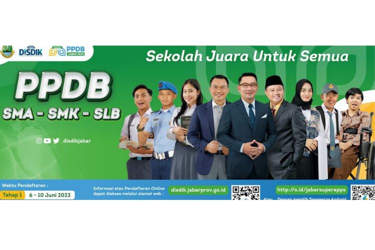 PPDB Jawa Barat 2023 SMA, SMK, cek syarat, jadwal, kuota dan jalur. 