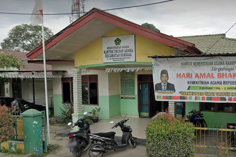 Lokasi KUA Sunggal, Deli Serdang, Sumatra Utara.