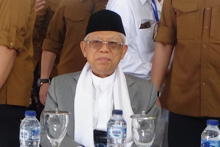 Maruf Amin saat memberikan sambutan dalam Mukernas MUI di Mandalika, Lombok, NTB.