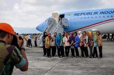 Ke Sinabung, Kali Pertama Jokowi Naiki Pesawat Kepresidenan