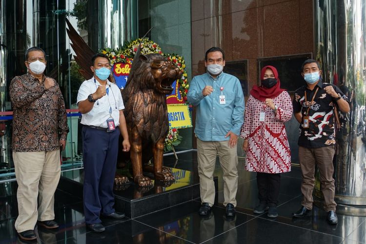Bupati Blora, Arief Rohman dan jajarannya saat menyambangi kantor Lion Air di Jakarta, Kamis (22/4/2021)