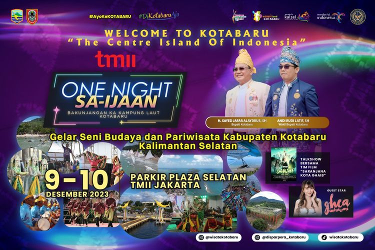 Pemkab Kotabaru gelar acara One Night Saijaan di Taman Mini Indonesia Indah untuk perkenalkan budaya Kotabaru.
