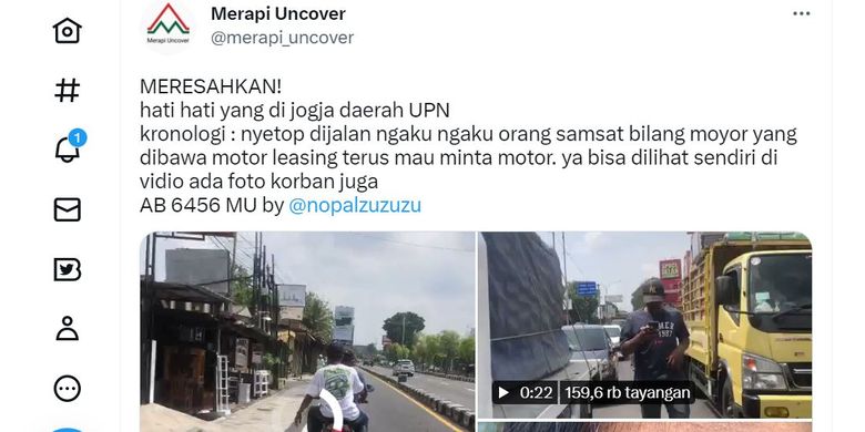 Viral di Twitter wanita diduga dianiaya di Sleman, Yogyakarta.