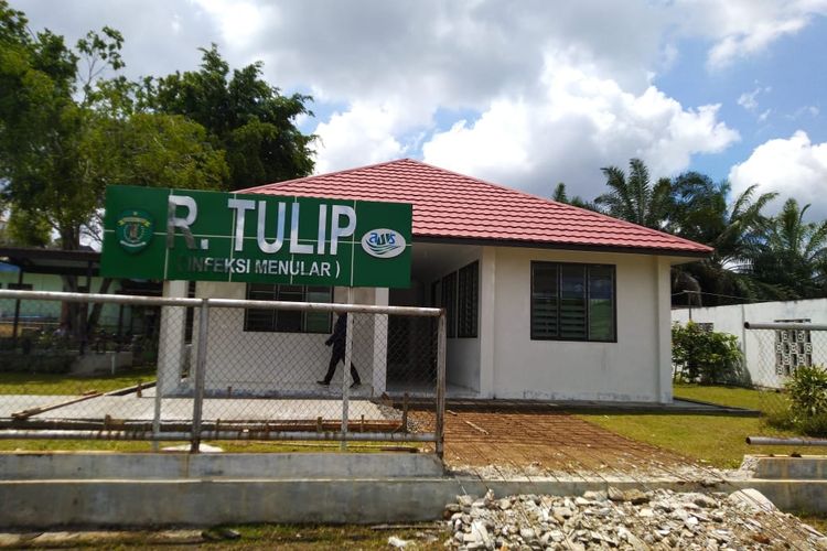 Ruang isolasi Tulip bagi pasien Covid-19 di RSUD Abdul Wahab Sjahranie, Samarinda, Kalimantan Timur, Senin (27/1/2020). 