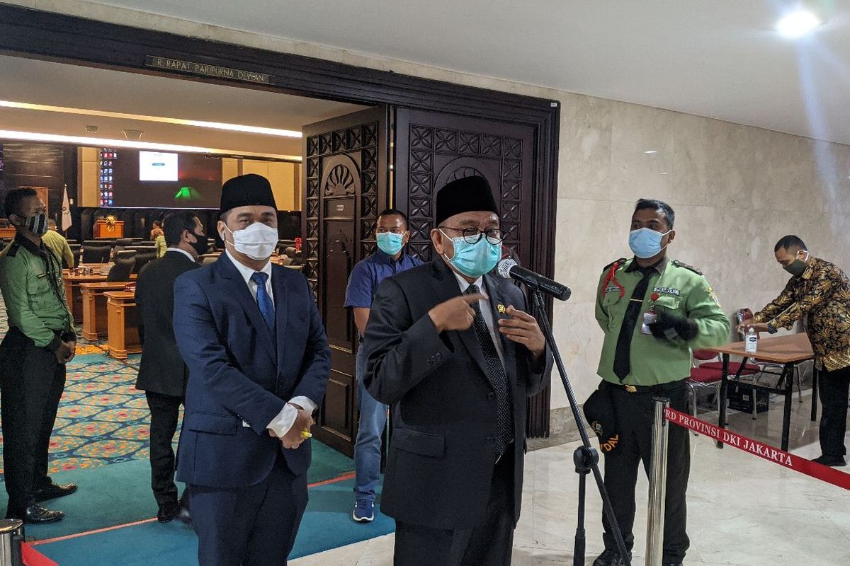 Wakil Ketua DPRD DKI Jakarta Mohamad Taufik saat ditemui di Gedung DPRD DKI Jakarta, Senin (14/12/2020)