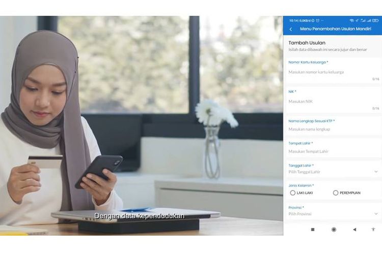 Tangkapan layar Aplikasi Cek Bansos Kemensos tentang cara daftar jadi penerima bansos