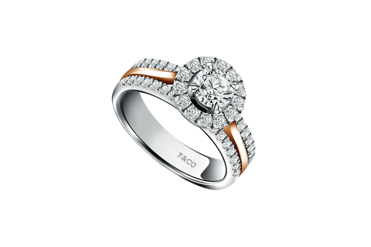 Frank Fire cincin berlian wanita Lucetta.