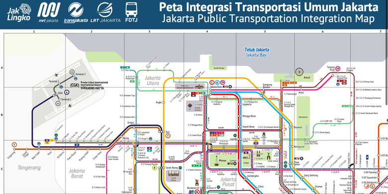 Peta Integrasi Transportasi Umum Jakarta