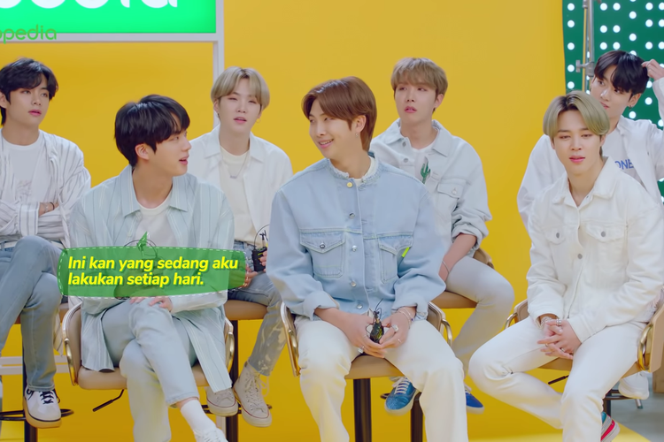 Grup BTS saat diwawancarai YouTuber Jang Hansol, Juli 2020