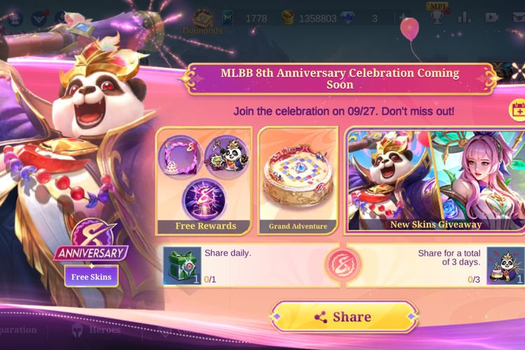 Event MLBB 8th Anniversary.