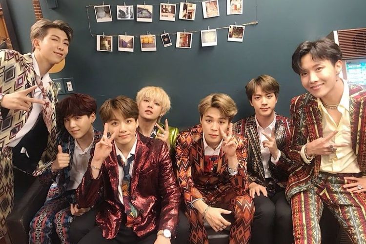 Boyband asal Korea Selatan BTS usai menjadi bintang tamu di Tonight Show with Jimmy Fallon.