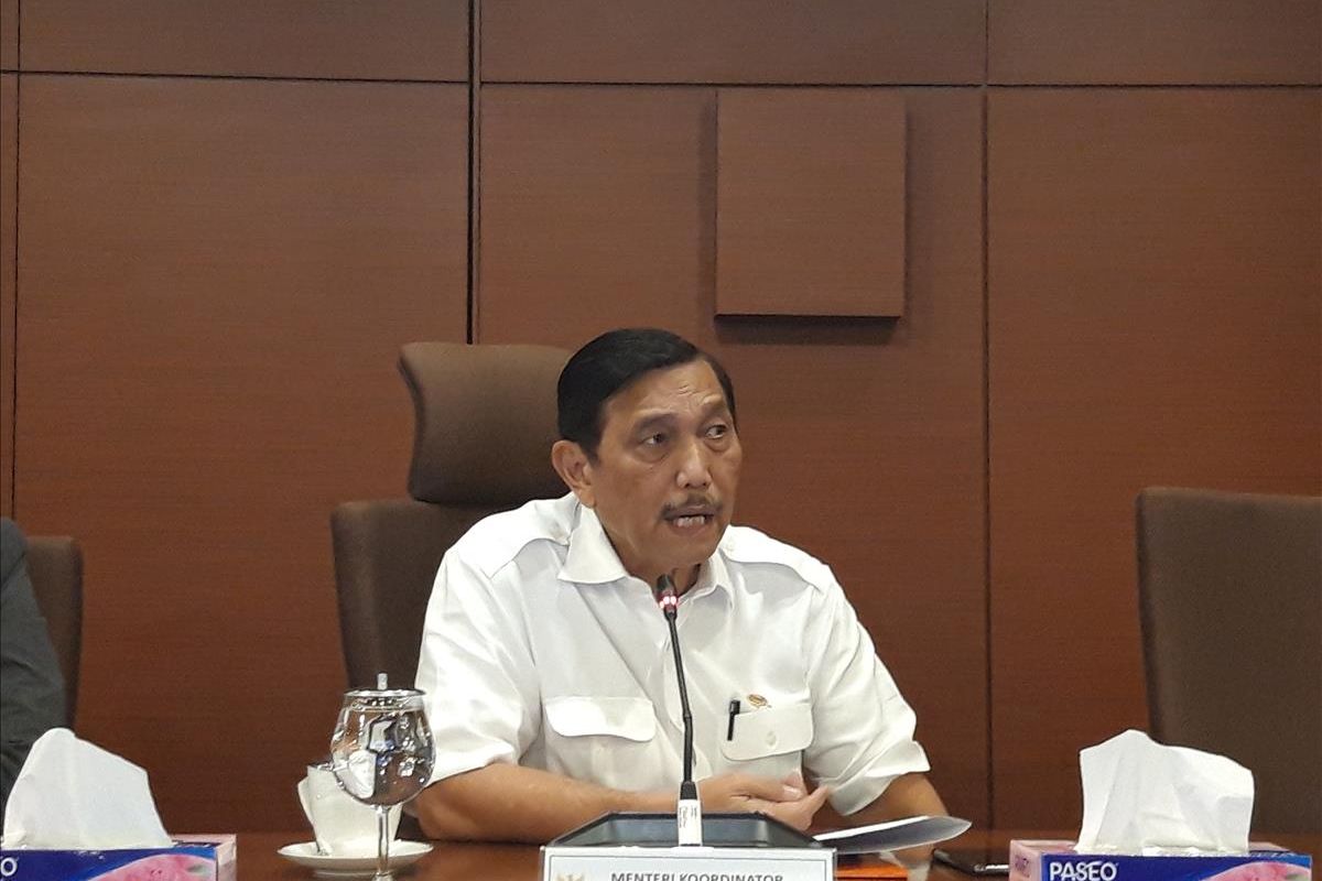 Menteri Koordinator Bidang Kemaritiman Luhut Binsar Pandjaitan di Jakarta, Selasa (2/7/2019).
