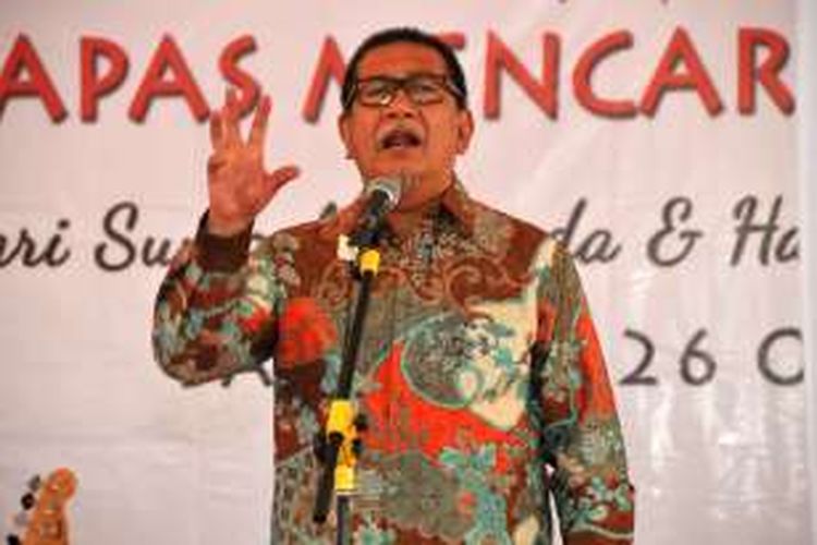 Wakil Gubernur Jawa Barat, Deddy Mizwar, membuka acara Lapas Mencari Bakat 2016, Rabu (26/10/2016) di Bandung.