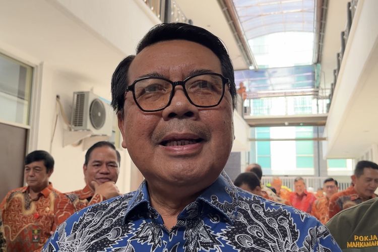 Ketua Mahkamah Agung (MA) Muhammad Syarifuddin saat ditemui di Pengadilan Tinggi DKI Jakarta, Kamis (28/4/2024).
