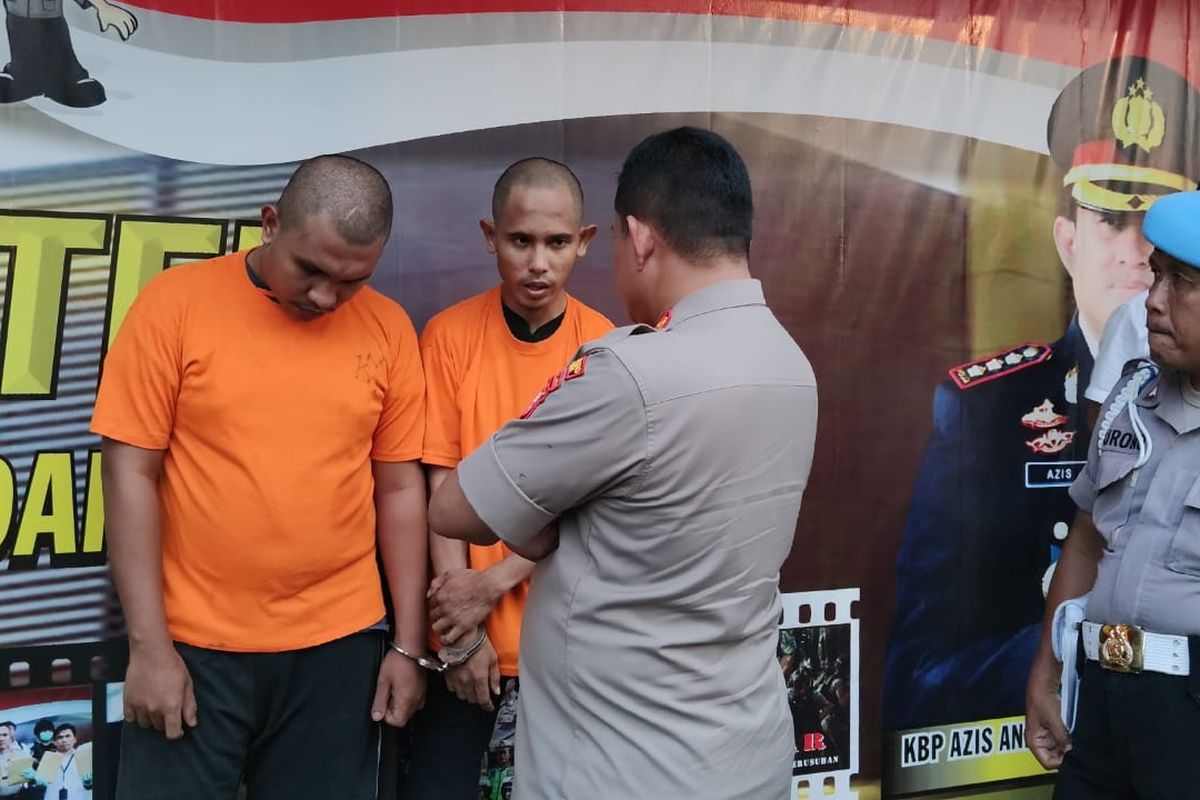 SN dan RG, dua pencuri sepeda gunung jutaan rupiah ditangkap Polres Metro Depok, Kamis (27/2/2020).