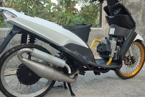 Modifikasi Mio Bermesin 2 Tak, Kanibal Kawasaki Ninja 150 Super Kips