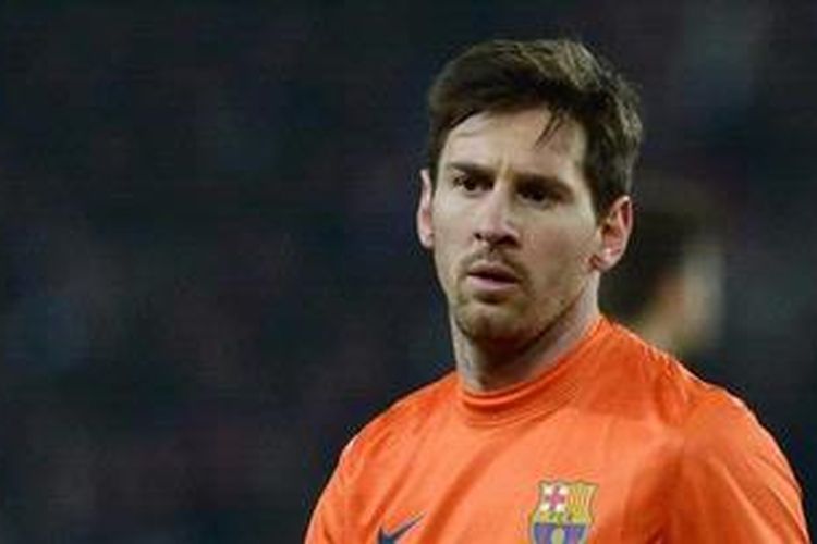 Penyerang Barcelona,Lionel Messi.