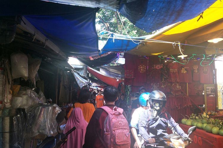 Kawasan Petak Sembilan, Jalan Kemenangan, Glodok, Jakarta Barat, Kamis (23/1/2020).