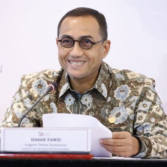 Pjs Kepala Eksekutif Pengawas Pasar Modal, Keuangan Derivatif, dan Bursa Karbon OJK Hasan Fawzi. 