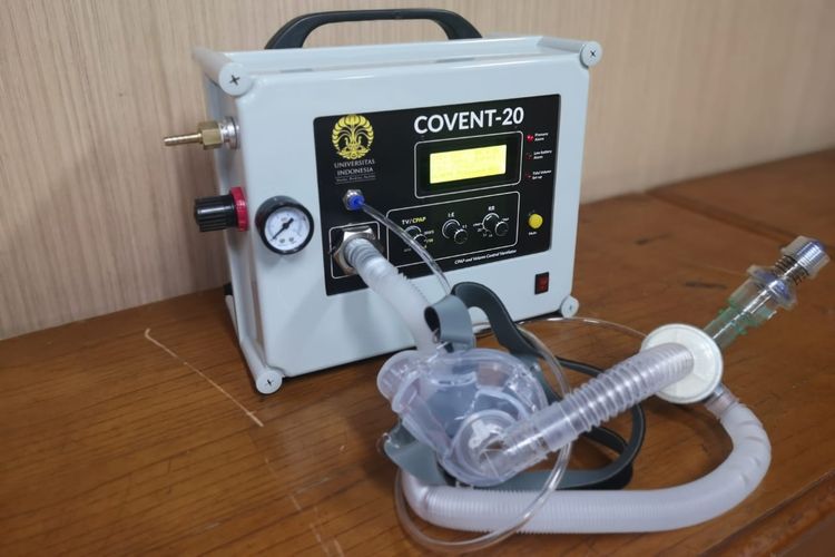 Ventilator Covent-20 berhasil melalui uji klinis manusia dan siap didistribusikan untuk membantu penanganan Covid-19 di seluruh rumah sakit rujukan.