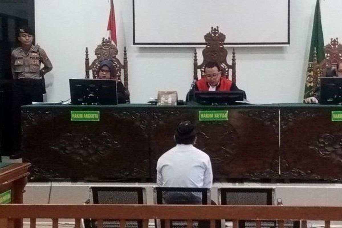 Suasana sidang putusan kasus Subang untuk terdakwa Muhamad Ramdanu di Pengadilan Negeri Subang, Senin(29/7/2024) siang. 

