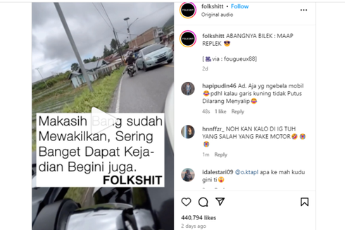 Viral Pengendara Motor Pecahkan Spion Mobil yang Menyalip di Tikungan