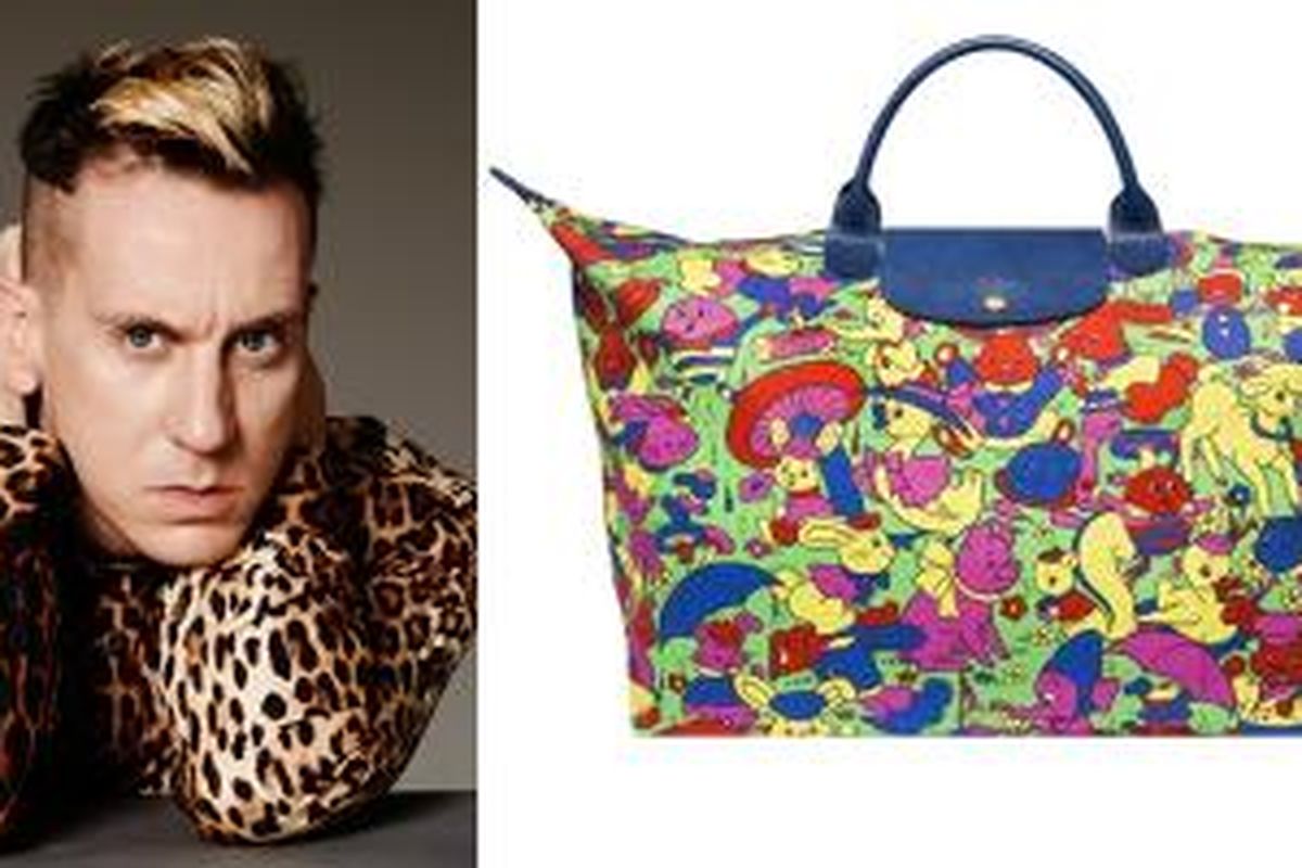 Jeremy Scott, desainer asal Amerika Serikat bekerjasama dengan brand luxury leather goods asal Perancis, Longchamp, melansir koleksi tas Le Pliage yang iconic dalam edisi terbatas.