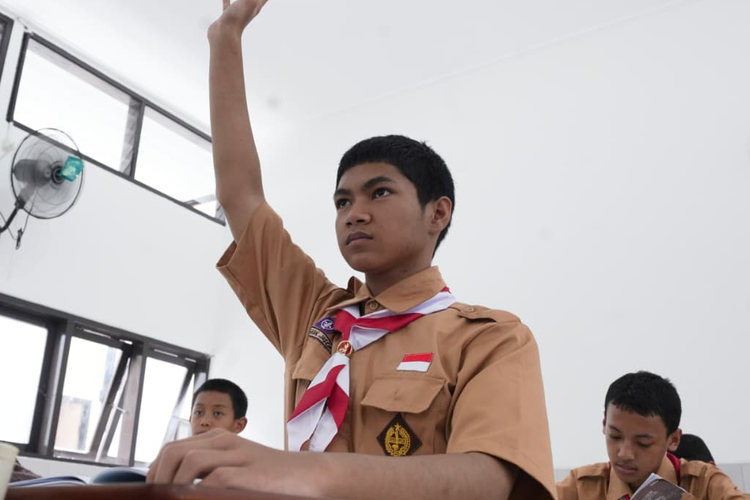 Afghan Jasca, siswa Sekolah Rakyat Menengah Pertama 9 Kota Bandung yang sempat putus sekolah 2 tahun.