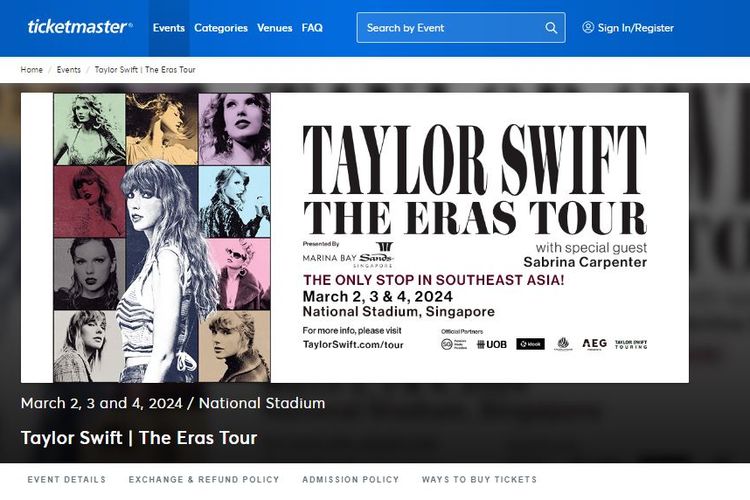 The Eras Tour Singapura