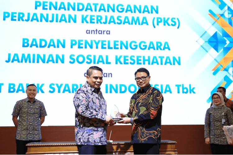 Penandatanganan kerja sama antara Badan Penyelenggara Jaminan Sosial (BPJS) Kesehatan dengan Bank Syariah Indonesia (BSI), Jakarta (14/9/2023)