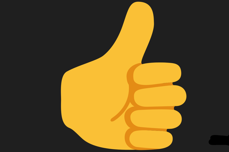 Emoji jempol naik atau thumbs up