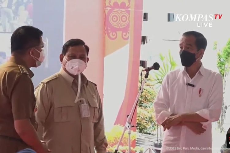Foto tangkapan layar YouTube Kompas TV: Presiden Joko Widodo meninjau vaksinasi Covid-19 di Kota Samarinda, Kalimantan Timur, Selasa (24/8/2021). 