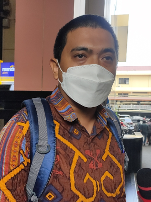 Eks Penyidik Komisi Pemberantasan Korupsi (KPK) Yudi Purnomo Harahap saat ditemui di Mabes Polri, Jakarta, Senin (6/12/2021).