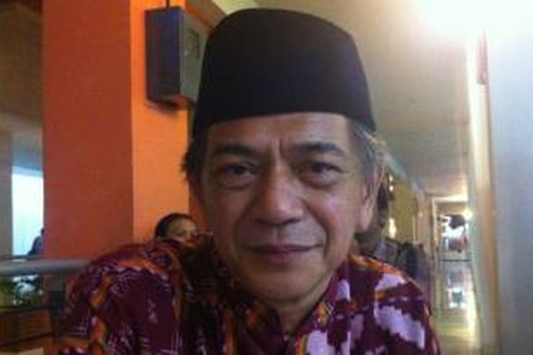 Ray Sahetapy hadir dalam press screening film Runaway, yang dibintanginya, di Setia Budi Building, Kuningan, Jakarta Selatan, Senin (21/7/2014) malam.
