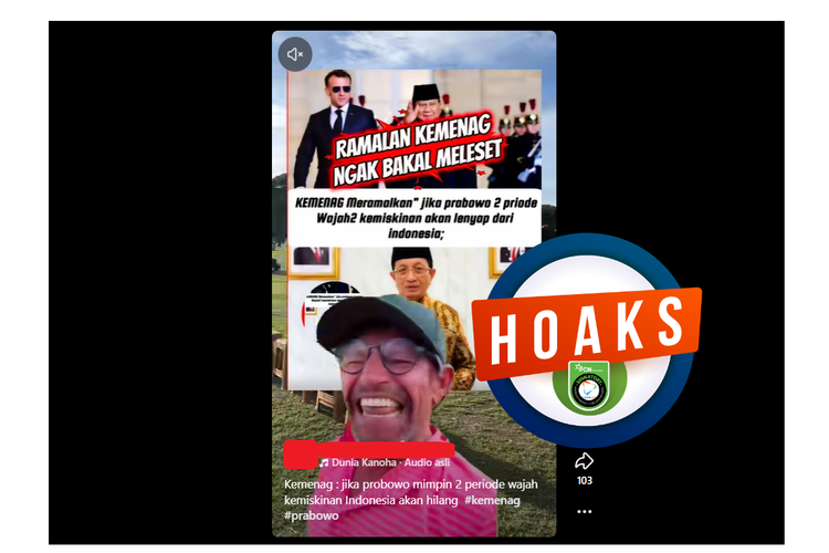 INFOGRAFIK: Hoaks Kemenag Ramal Kemiskinan Hilang jika Prabowo Jabat 2 Periode