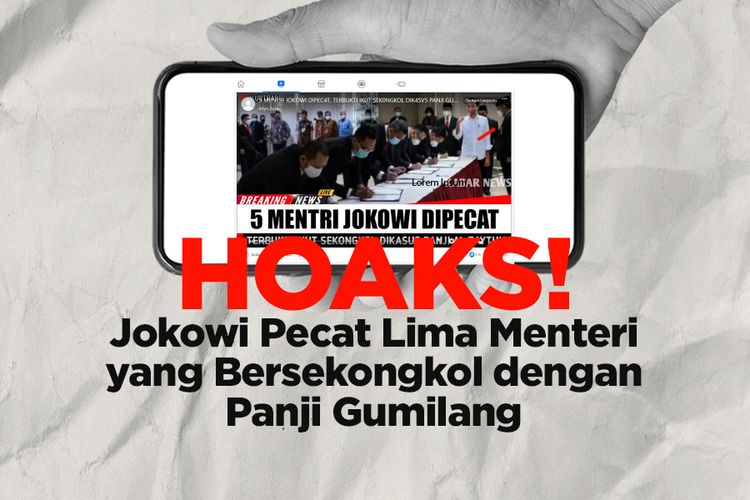 HOAKS! Jokowi Pecat Lima Menteri yang Bersekongkol dengan Panji Gumilang