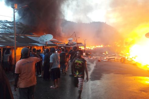 150 Kios Terbakar Saat Kerusuhan di Oksibil, Papua