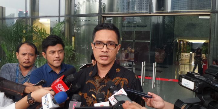 Juru Bicara KPK Febri Diansyah di Gedung KPK Jakarta, Selasa (11/7/2017).