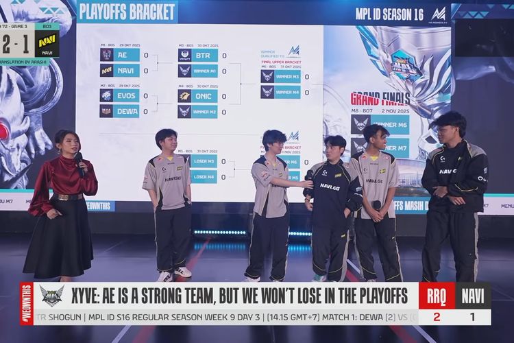 Navi masuk Playoff perdana di MPL S16.