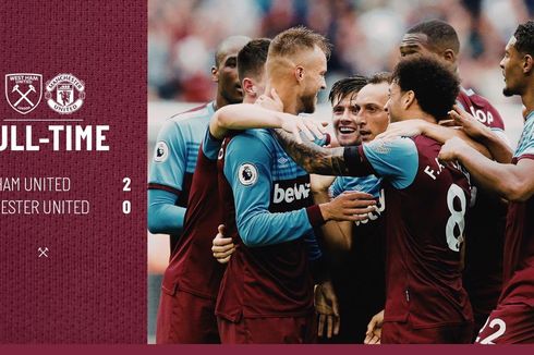 Hasil West Ham Vs Man United, Setan Merah Kalah 0-2