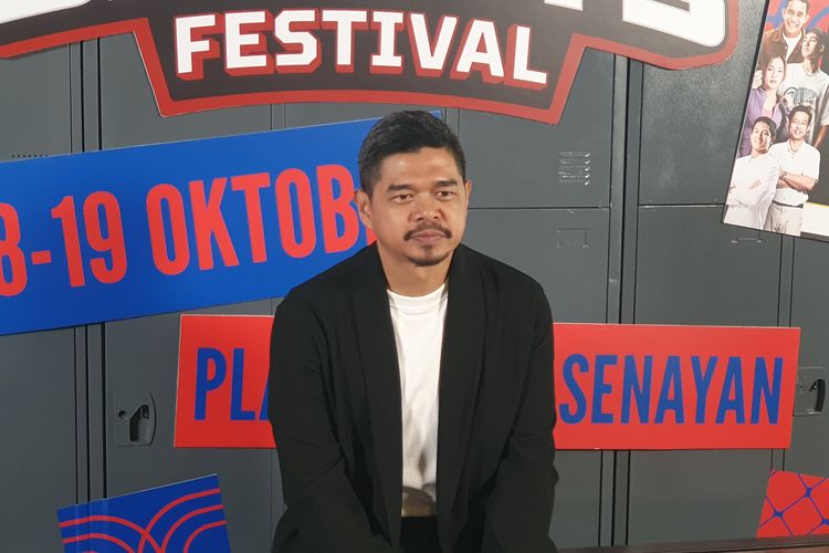 Mantan Penyerang Timnas Indonesia, Bambang Pamungkas dalam acara Press Conference Vidio Sports Festival.